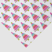 Kleurrijke Feestelijke Kerstboom Party Tissue Tissuepapier (Detail)