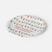 Kleurrijke feestelijke kerstfeestdag papieren bordje (Gekanteld)