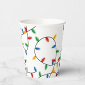 Kleurrijke feestelijke kerstfeestlichten papieren bekers (Links)