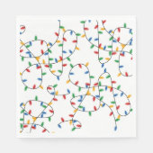 Kleurrijke feestelijke kerstfeestlichten servet (Voorkant)