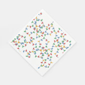 Kleurrijke feestelijke kerstfeestlichten servet (Hoek)