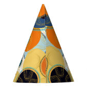 Kleurrijke Feestelijke Leuk Retro Abstract Persona Feesthoedjes (Achterkant)