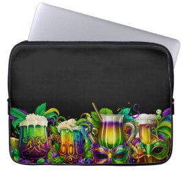KLEURRIJKE FEestELIJKE MARDI GRAS-DRANKJES Laptop Sleeve