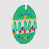 Kleurrijke Feestelijke Turquoise Ornament (voorkant)