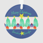 Kleurrijke Feestelijke Turquoise Ornament (achterkant)