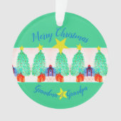 Kleurrijke Feestelijke Turquoise Ornament (voorkant)