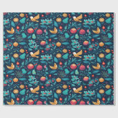 Kleurrijke feestelijke vakantie inpakpapier (Vlak)