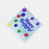 Kleurrijke feestelijke verjaardag met ballonnen servet (Hoek)