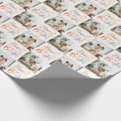 Kleurrijke feestelijke vrolijke en heldere kerstfo cadeaupapier (Hoek)