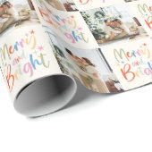 Kleurrijke feestelijke vrolijke en heldere kerstfo cadeaupapier (Rol Hoek)