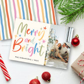 Kleurrijke feestelijke vrolijke en heldere kerstfo feestdagenkaart