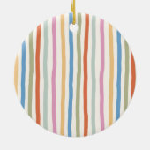 Kleurrijke feestelijke vrolijke en heldere kerstfo keramisch ornament (Achterkant)