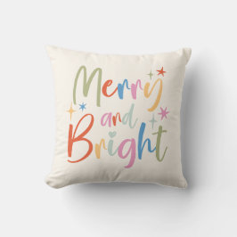 Kleurrijke feestelijke vrolijke en heldere kerstfo kussen