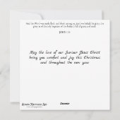 Kleurrijke feestelijke Waterverf Woodland Fox Chri Feestdagenkaart (Achterkant)