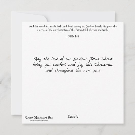 Kleurrijke feestelijke Waterverf Woodland Fox Chri Feestdagenkaart (Achterkant)