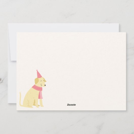 Kleurrijke feesthonden feestdagenkaart (Achterkant)