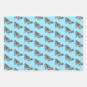 Kleurrijke feestschedel inpakpapier vel (Voorkant 3)