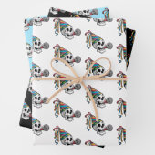 Kleurrijke feestschedel inpakpapier vel (In situ)