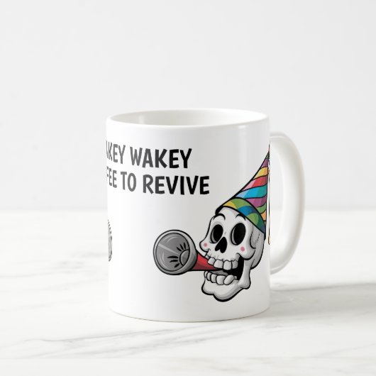 Kleurrijke feestschedel koffiemok (Voorkant rechts)