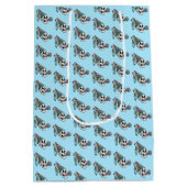 Kleurrijke feestschedel medium cadeauzakje (Achterkant)