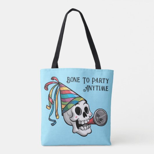 Kleurrijke feestschedel tote bag (Achterkant)