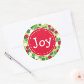 Kleurrijke feeststickers ronde sticker (Envelop)