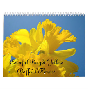 Kleurrijke Felgele Narcissen Bloemen Kalender