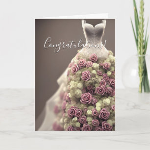 Kleurrijke felicitatie bloemrijke bruidsdouche kaa kaart