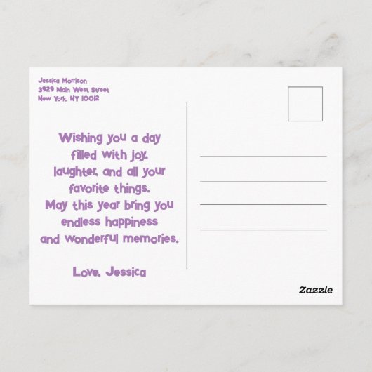 Kleurrijke Felle Ballonnen Verjaardag Briefkaart (Achterkant)