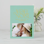 Kleurrijke felle, felle kerstfoto F Folie Feestdagenkaart (Staand Voorkant)