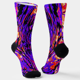 Kleurrijke felle kleuren roze Paarse rood Sinaasap Sokken