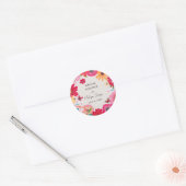 Kleurrijke Felleveldboem Bruiloft Feest Ronde Sticker (Envelop)