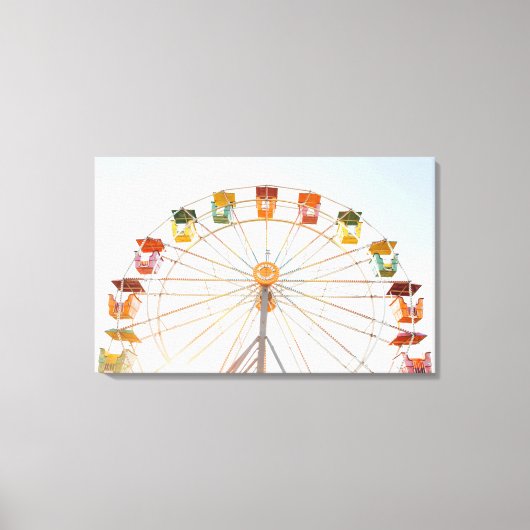 Kleurrijke Ferris Wheel Stretted Canvas Art (Voorkant)