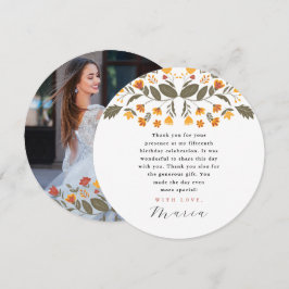 Kleurrijke Fiesta 15e verjaardag foto dank u Kaart