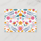 Kleurrijke Fiesta Baby shower Luier Raffle Ticket (Achterkant)