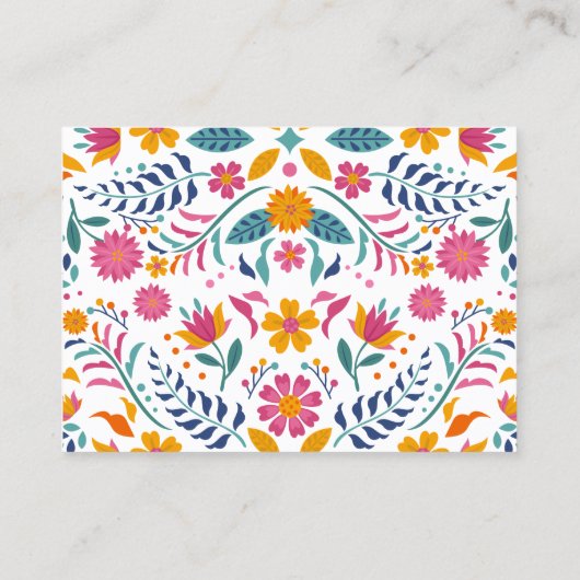 Kleurrijke Fiesta Baby shower Luier Raffle Ticket (Achterkant)