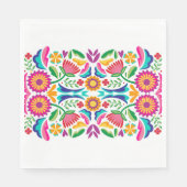 Kleurrijke Fiesta Bloemen Servet (Voorkant)