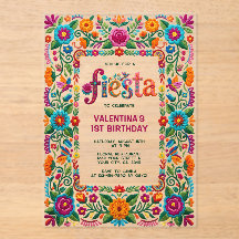 Kleurrijke Fiesta Bloemrijke Volkskunst Meisje 1e 