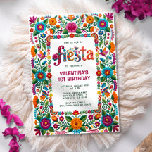 Kleurrijke Fiesta Bloemrijke Volkskunst Meisje 1e 