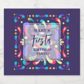 Kleurrijke Fiesta Blue Bier Etiket (Enkel label)