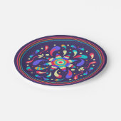 Kleurrijke Fiesta Blue Papieren Bordje (Gekanteld)