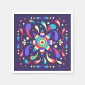 Kleurrijke Fiesta Blue Servet (Voorkant)