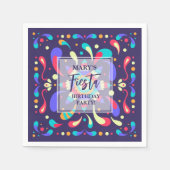 Kleurrijke Fiesta Blue Servet (Voorkant)