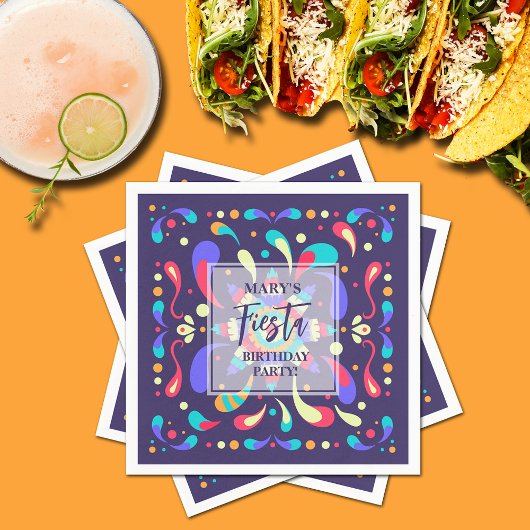 Kleurrijke Fiesta Blue Servet