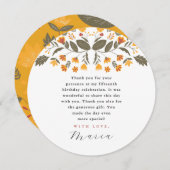 Kleurrijke Fiesta Botanical 15e verjaardag dank u Kaart (Voorkant / Achterkant)