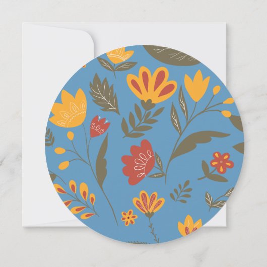 Kleurrijke Fiesta Botanical 15e verjaardag dank u Kaart (Achterkant)