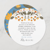 Kleurrijke Fiesta Botanical 15e verjaardag dank u Kaart (Voorkant / Achterkant)