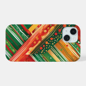 kleurrijke fiesta patchwork keukendoek iPhone 15 case (Achterkant horizontaal)