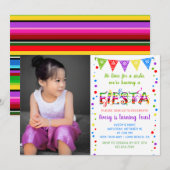 Kleurrijke fiesta verjaardag partij kaart (Voorkant / Achterkant)