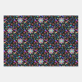 Kleurrijke Fiesta Zwart Inpakpapier Vel (Voorkant 2)